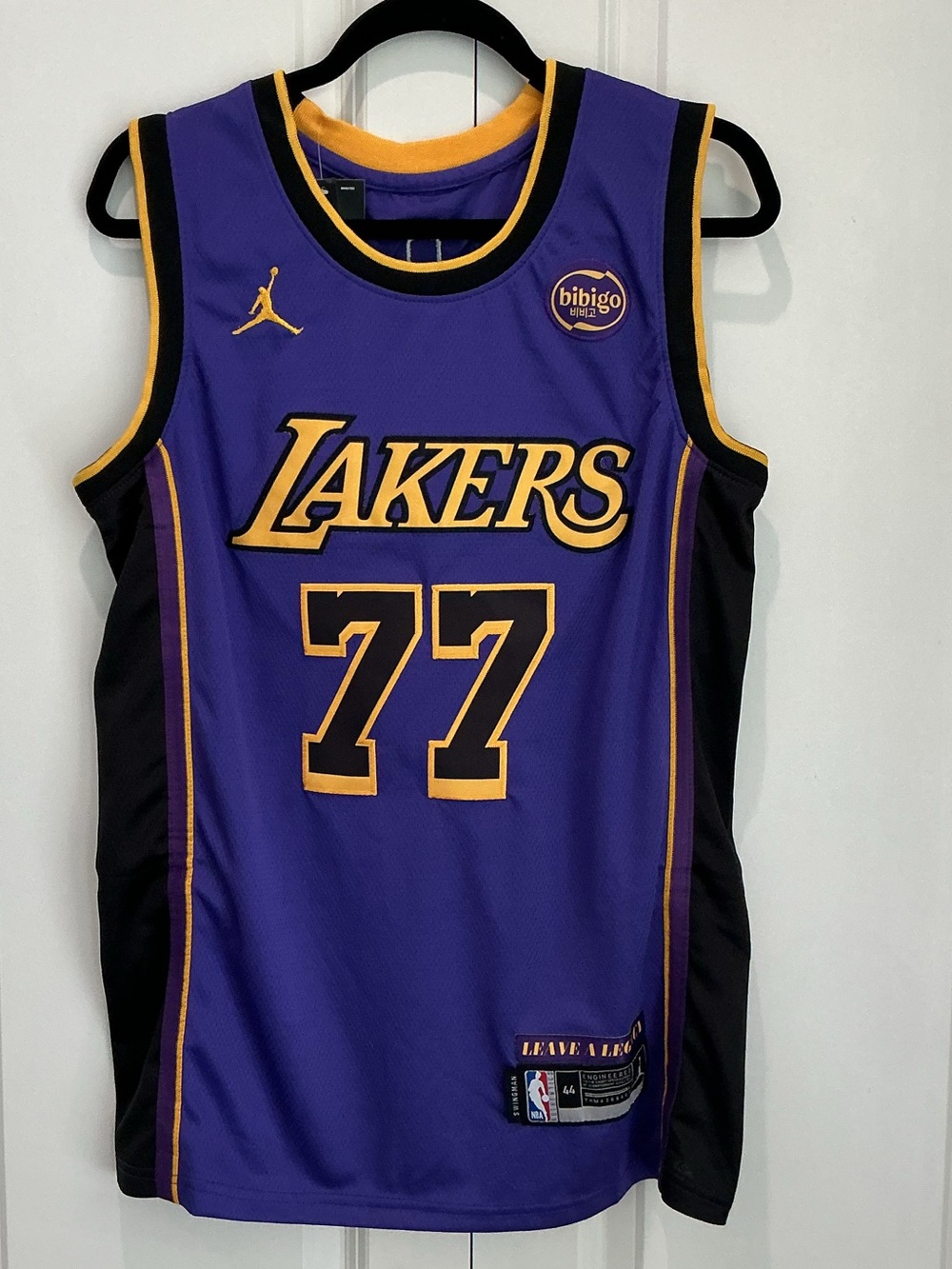 NBA Luka Doncic Purple and Gold #77 Basketball Jersey